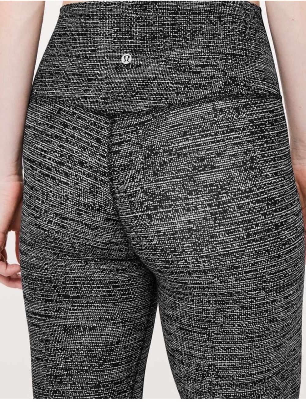 Lululemon Align Pant II *25" Twillines Ice Grey Black Size 6 High Rise